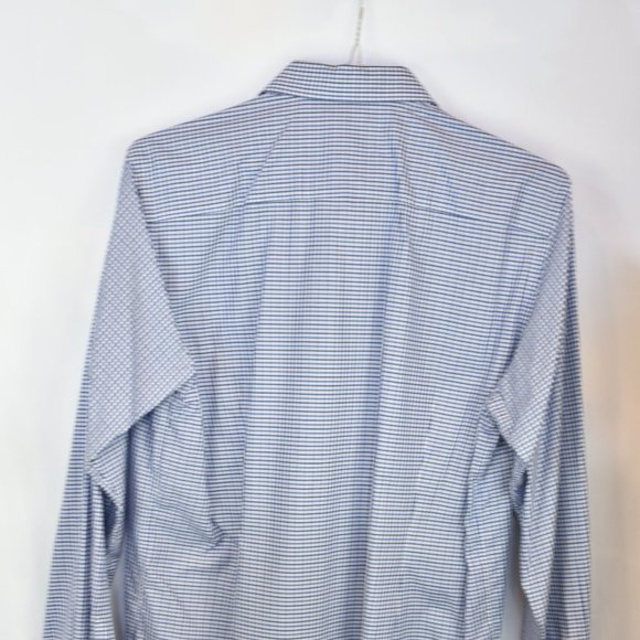 ETON Contemporary Fit Plaid Crease Resistant Dress Shirt L 42  16 1/2 - Picture 3 of 3